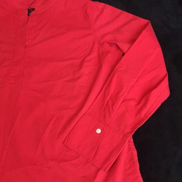 Talbots Petite Longsleeve Red Tunic Blouse - Picture 3 of 12